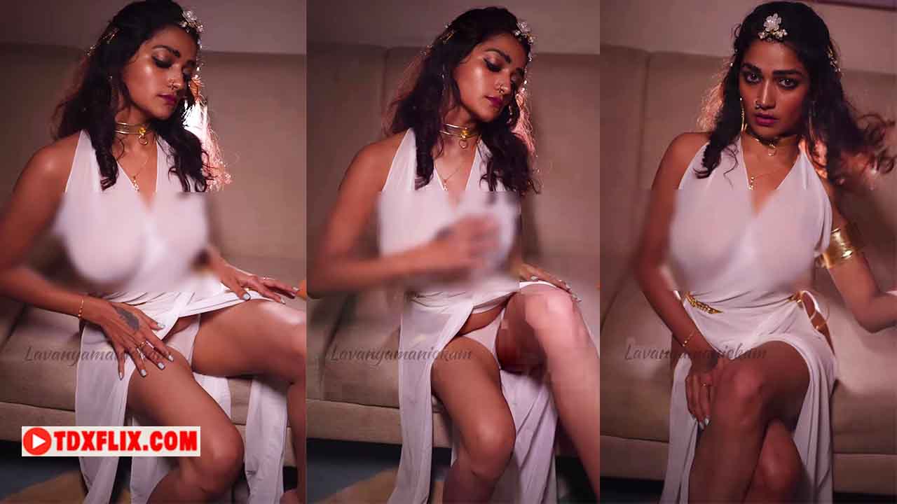 Lavanya Manickam Showing Hint of N pples and Panties Upskirt 