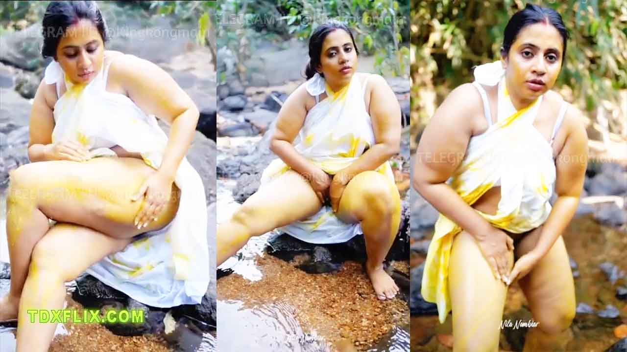 Nila Nambiar Bath In Forest Lake Show Big Boobs Ass 